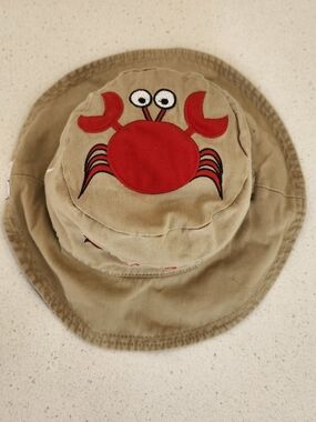 FlapJackKids Reversible Shark & Crab Sun Hat | Kids 3–7Y